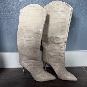 Women's Schultz Maryana Lo Crocodile-Embossed Leather Boots